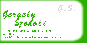 gergely szokoli business card